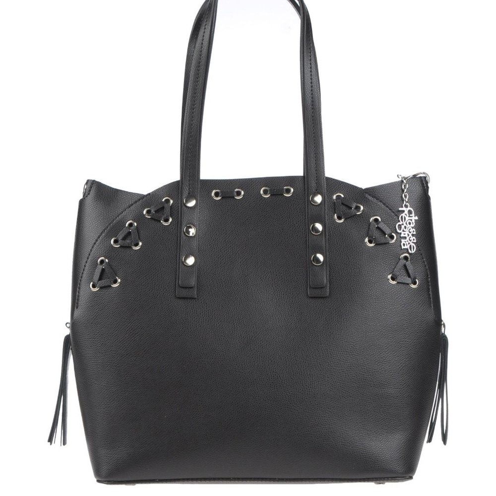 NEW Borse in Pelle Italy black leather‎ bag - Picture 2 of 4